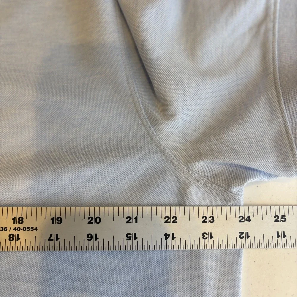 Banana Republic Core Temp Polo Shirt Mens XL Golf Light Blue Short Sleeve Pique